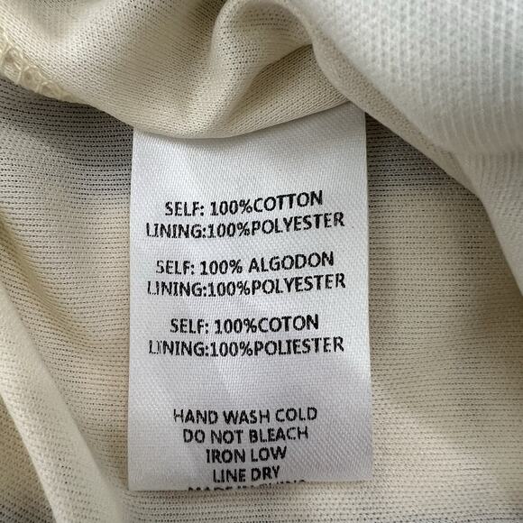 Whiteroom + Cactus Cotton Navy and Ecru Open Knit Resort Short Set Size Medium - Picture 8 of 9